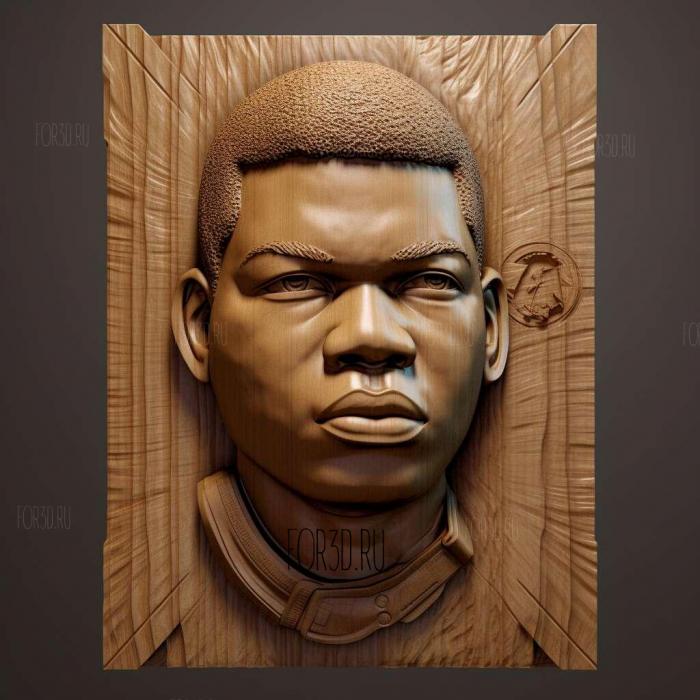 John Boyega 4 stl model for CNC